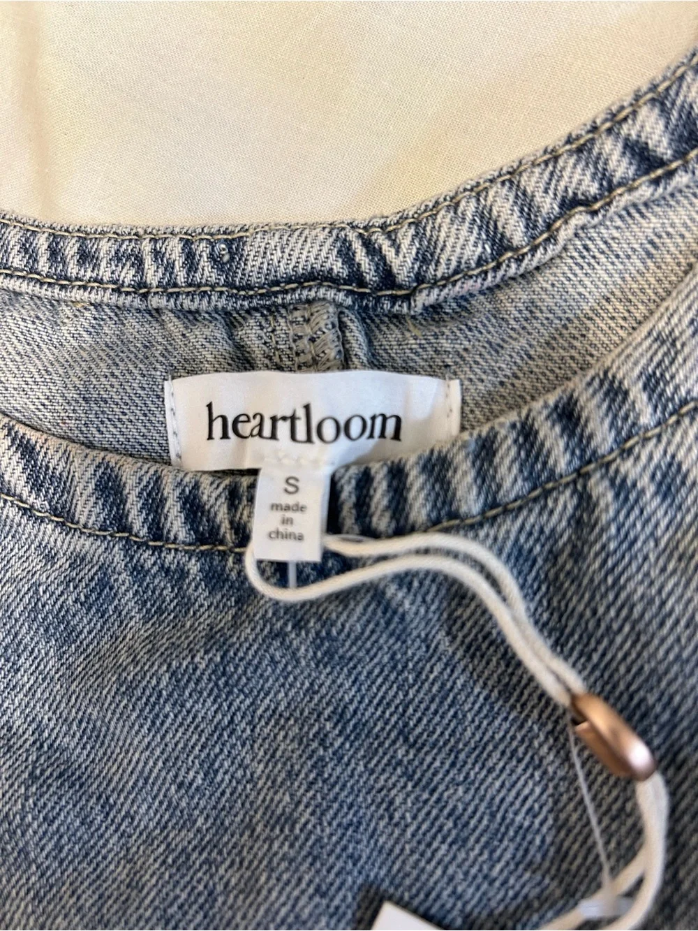 Heartloom Blue Denim Pinafore Mini Dress